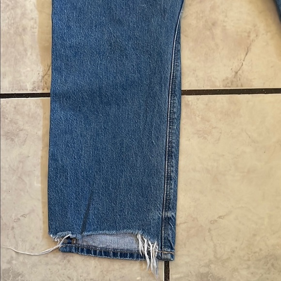 American Eagle Outfitters Blue Boyfriend Jeans with White Stripe - Picture 9 of 12